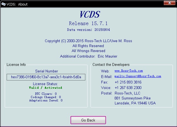 Επίδειξη 1 λογισμικού VAGCOM V15.7.1