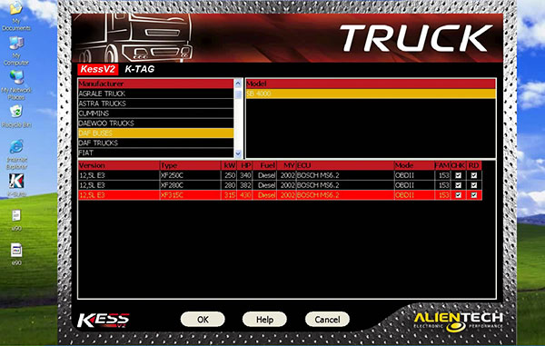  Επίδειξη 4 έκδοσης KESS V2 φορτηγών