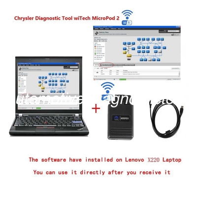 Καλή τιμή. WIFI Chrysler Διαγνωστικό εργαλείο WiTech MicroPod 2 Με Λήπτοπ Lenovo T420 σε απευθείας σύνδεση