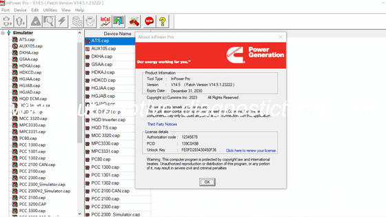 Καλή τιμή. Cummins lnPower Pro V14.5.1 + INCAL 2024 σε απευθείας σύνδεση
