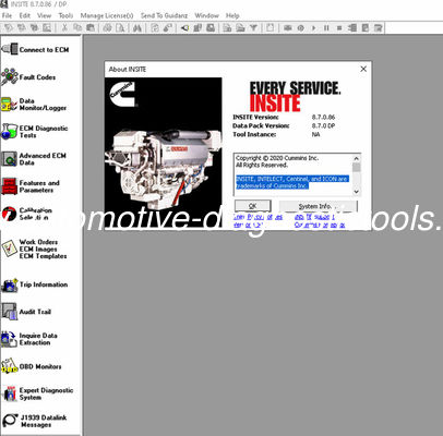 Καλή τιμή. Cu-mmins INSITE 8.7 Λογισμικό 8.7 Pro έκδοση σε απευθείας σύνδεση