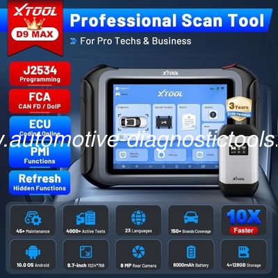 Καλή τιμή. 2025 XTOOL D9 MAX universal Διαγνωστικός Σαρωτής με J2534, Χαρτογράφηση Τοπολογίας, Κωδικοποίηση ECU, FCA/ σε απευθείας σύνδεση